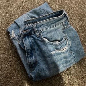 Stretchy size 8 long mom jean